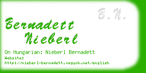 bernadett nieberl business card